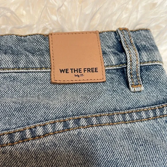 🥳HP🥳 Free People Brea Cutoff Mini Skirt in Mile High Blue - Picture 7 of 10